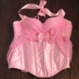 Pink Corset with zipper